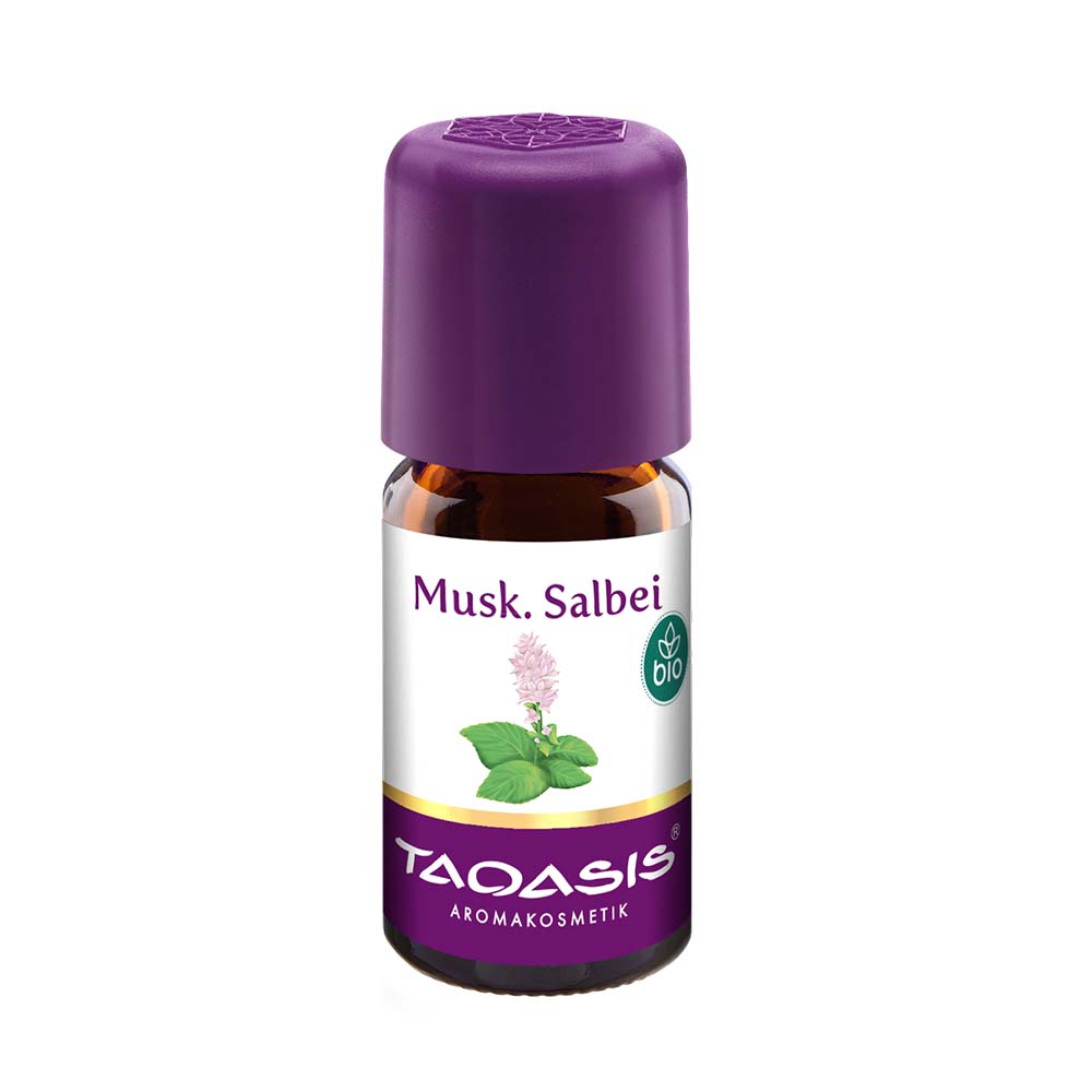 Szałwia muszkatołowa, 5 ml BIO, Salvia sclarea - Francja, 100% naturalny olejek eteryczny, Taoasis